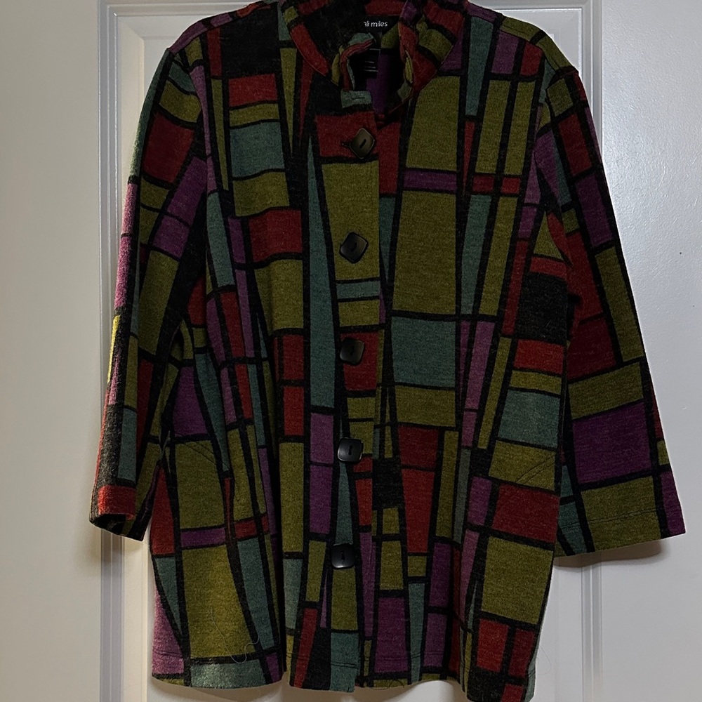 Ali Miles Multicolor Geometric Blazer